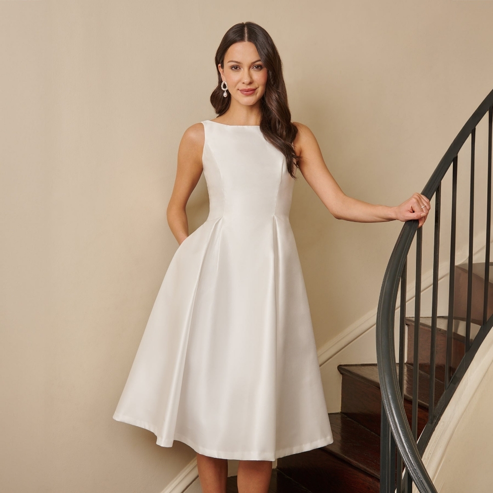 Adrianna Papell Classic White Dress